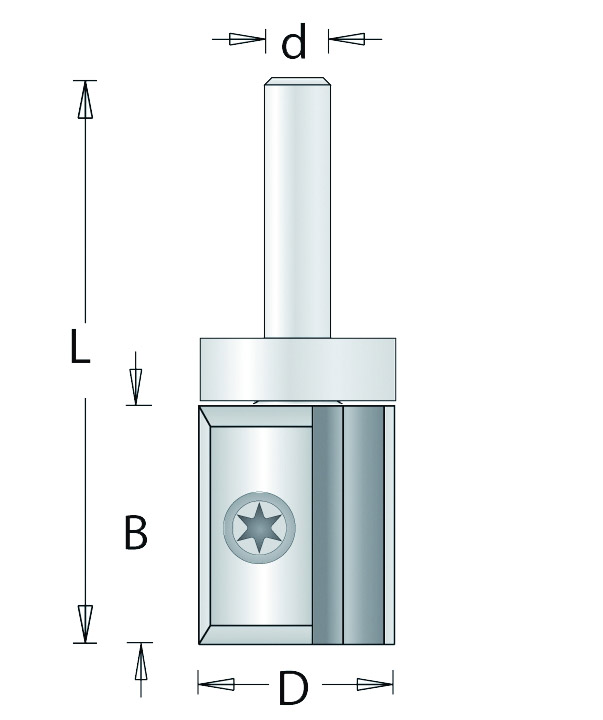 211-12 HM Kopieerfrees met Wisselmessen B=50 d=12